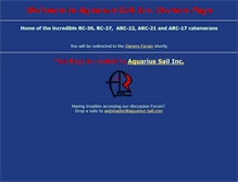 Tablet Screenshot of owners.aquarius-sail.com